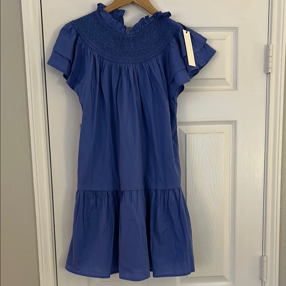 Pinch Blue Smocked Tiered Sundress